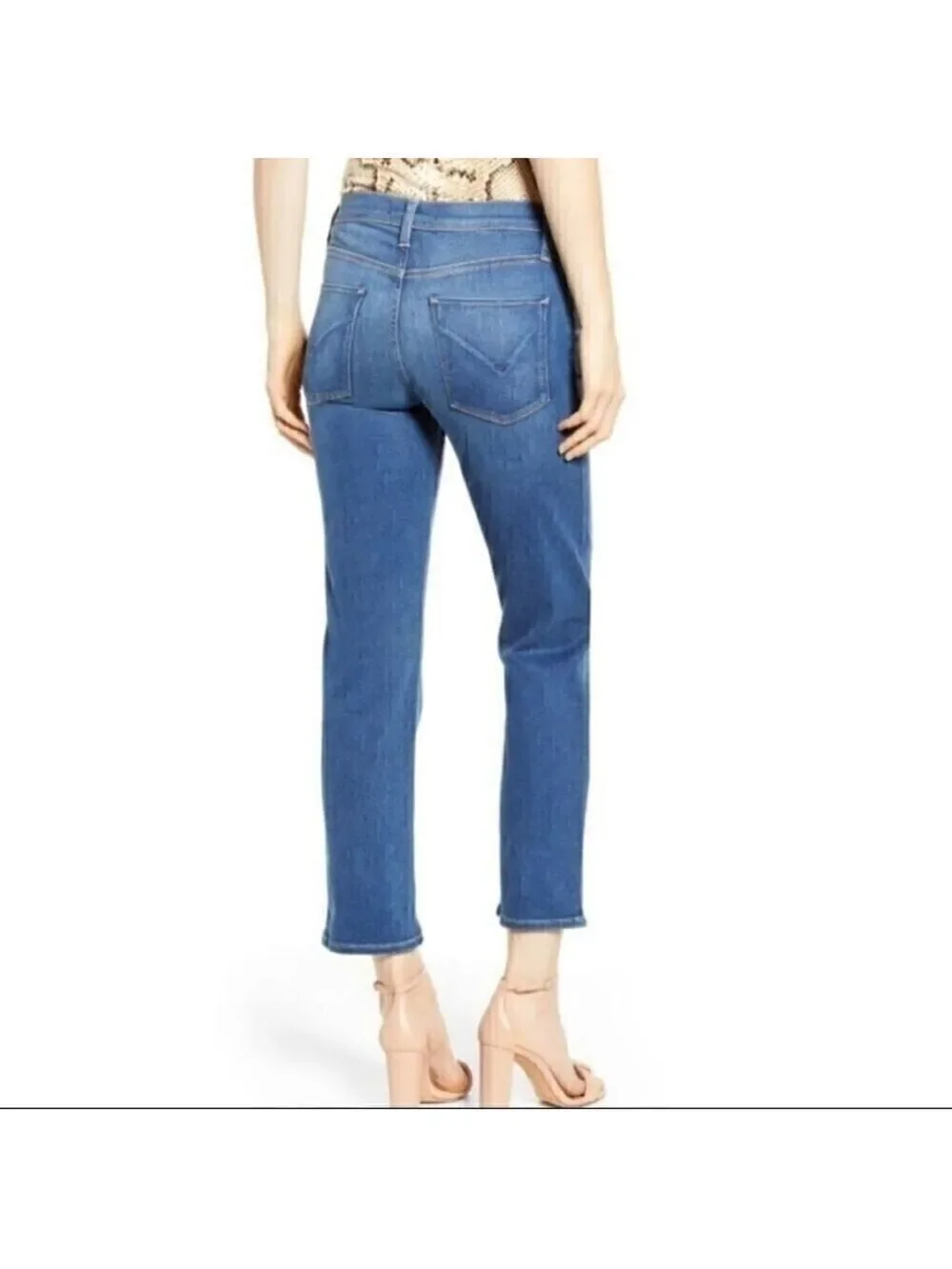 Hudson Nico Mid Rise Cigarette Slim Straight Leg Kick Hem Ankle Jeans Size 24